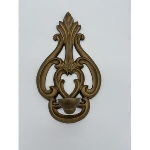 Vintage Sconce Hollywood Regency Gold Tone Cast Metal